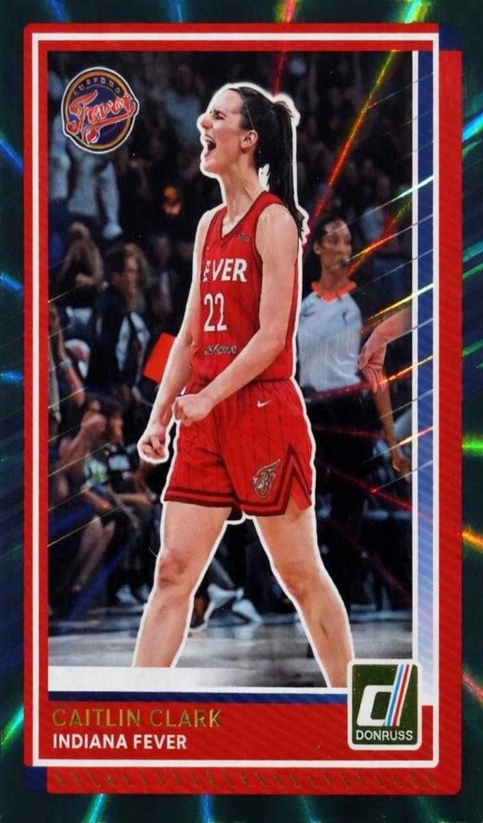2025 Panini Donruss WNBA Basketball Green Laser Caitlin Clark #47 PSA 9