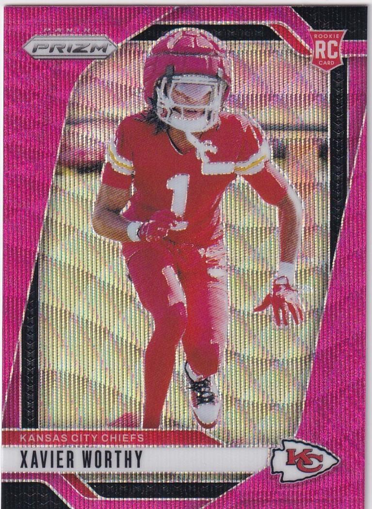 2024 Panini Prizm Football Pink Wave Xavier Worthy #399