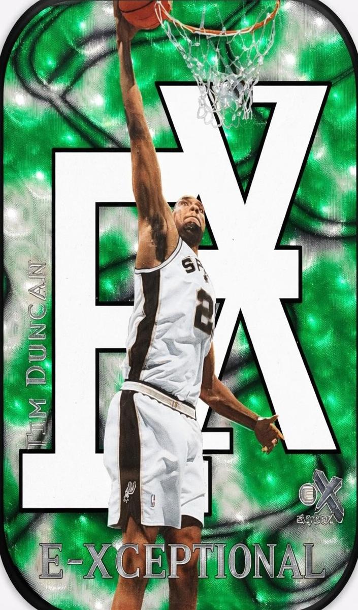 1999 Skybox E-X Basketball Green Tim Duncan #9XC