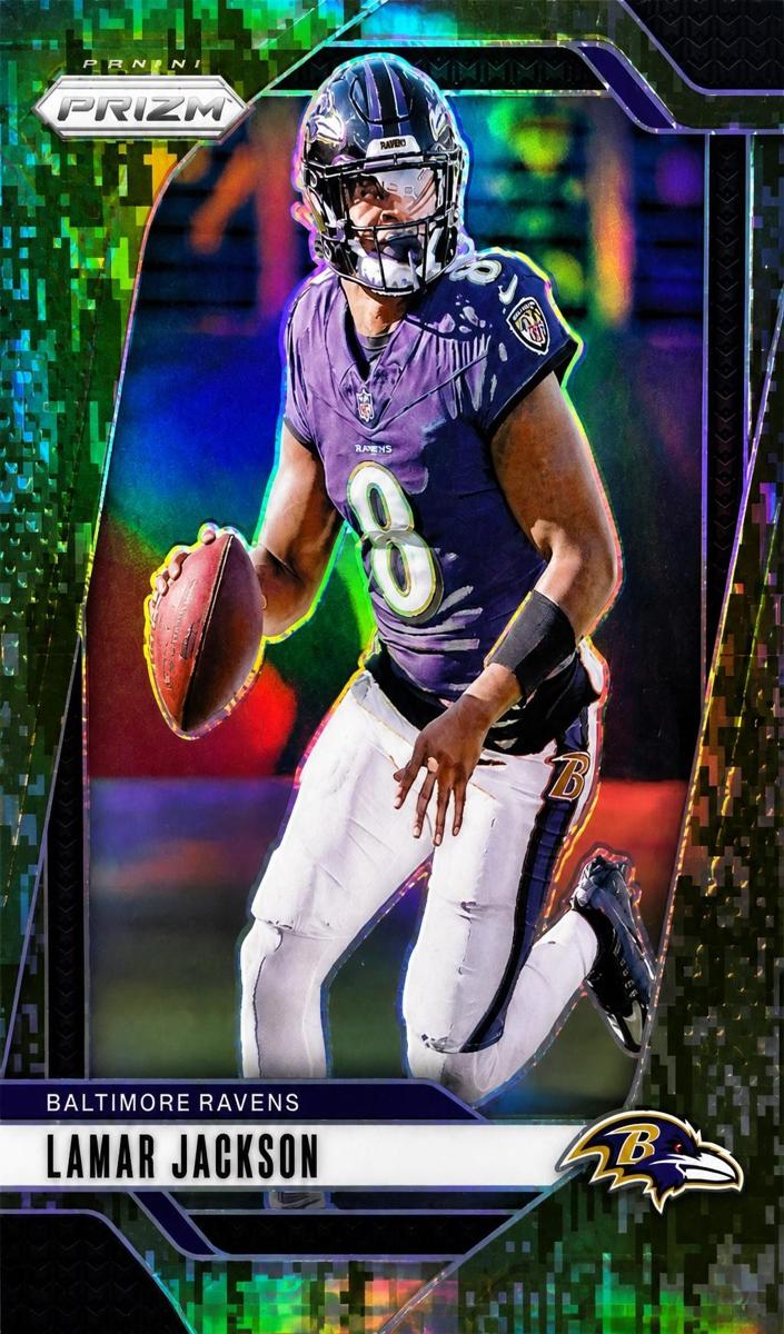 2024 Panini Prizm Football Forest Camo Lamar Jackson #19