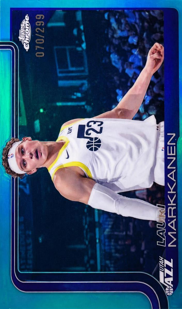 2025 Topps Chrome Basketball Teal Refractor Lauri Markkanen #238