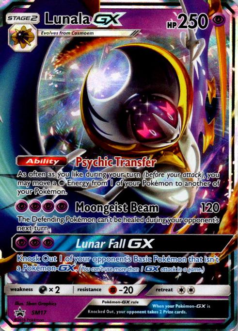 2017 Pokemon SM Black Star Promos Lunala GX #SM17