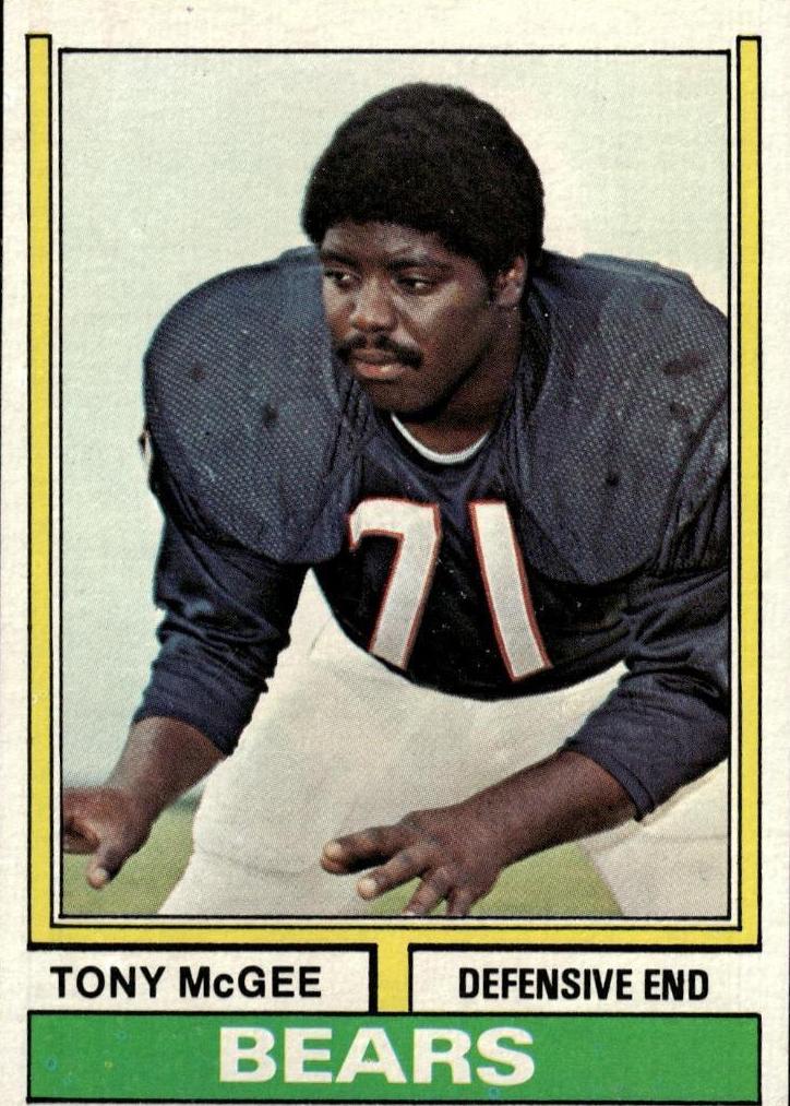 1974 Topps Football Tony McGee #97 PSA 10