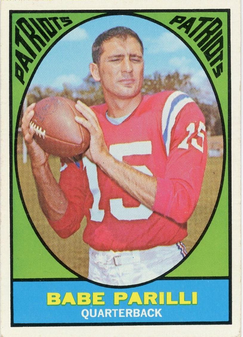 1967 Topps Football Babe Parilli #2
