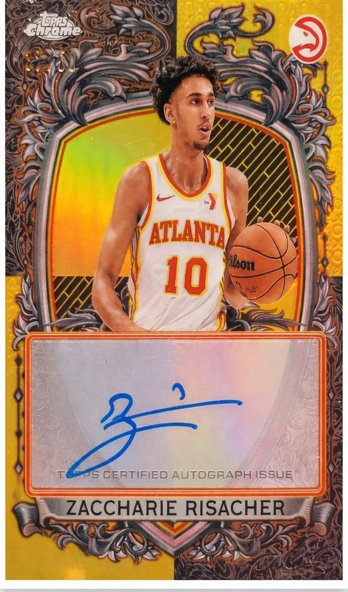 2025 Topps Chrome Basketball Gold Refractor Zaccharie Risacher #SS-ZR