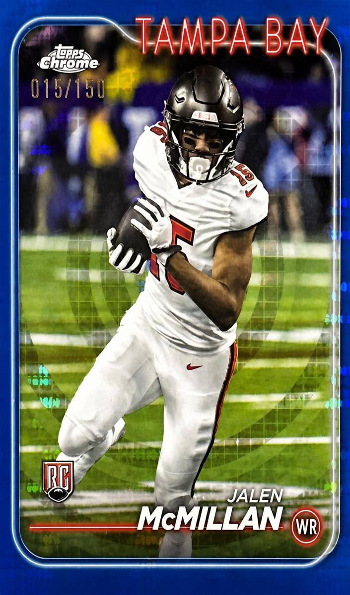 2024 Topps Chrome Football Blue Sonar Refractor Jalen McMillan #242