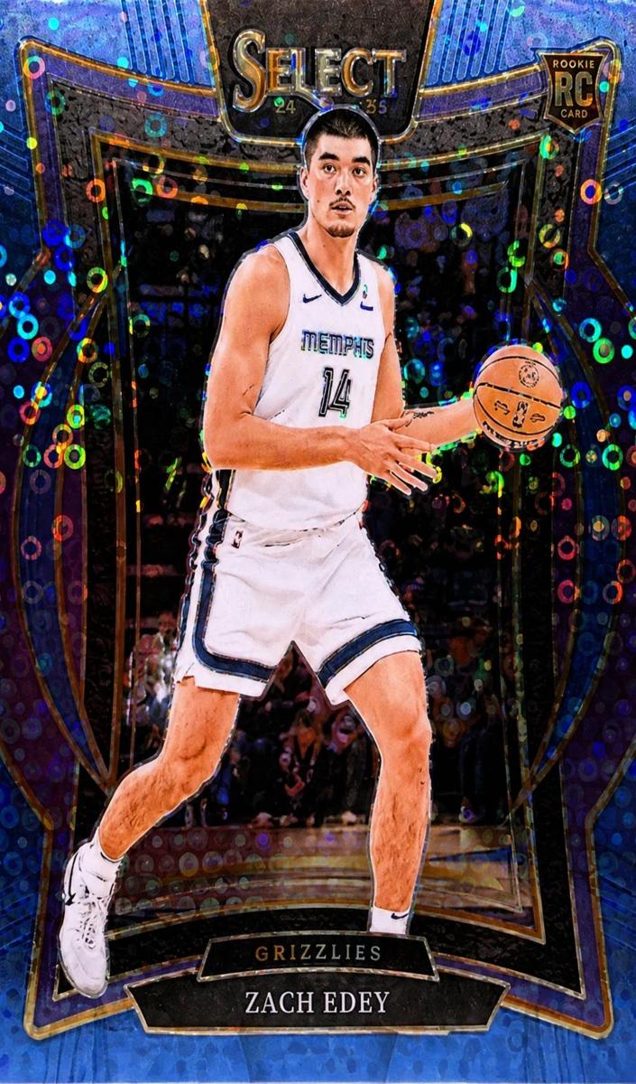 2024 Panini Select Basketball Light Blue Disco Zach Edey #98 PSA 10