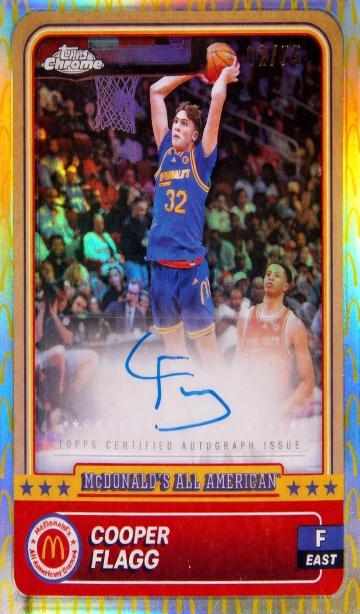 2024 Topps Chrome McDonald's All American Basketball McDonald's Logo Refractor Cooper Flagg #28