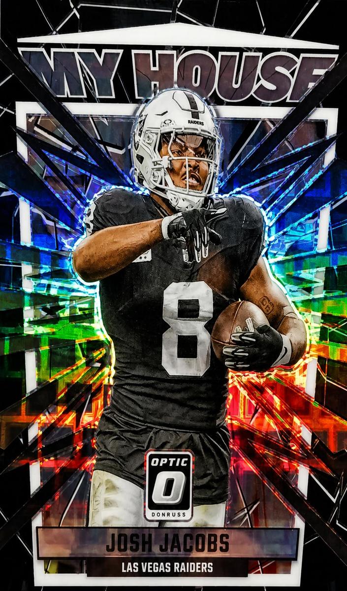 2023 Donruss Optic Football Black Pandora Josh Jacobs #13 PSA 9