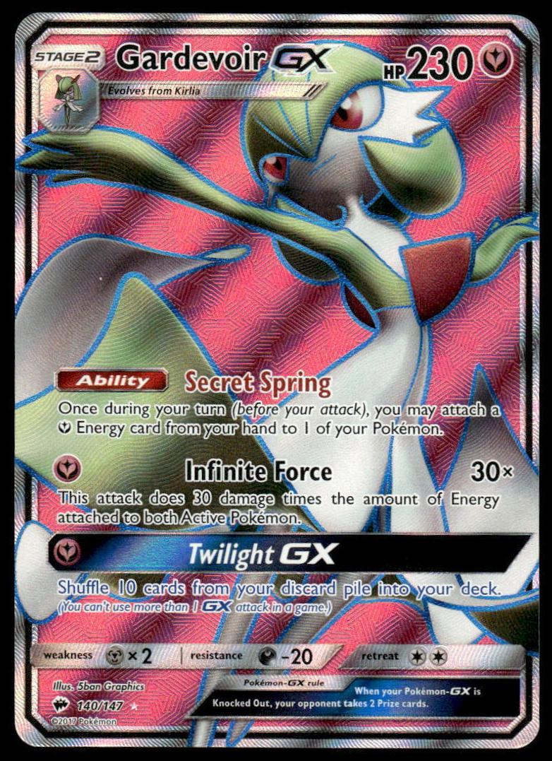 2017 Pokemon Sun & Moon Burning Shadows Gardevoir #140