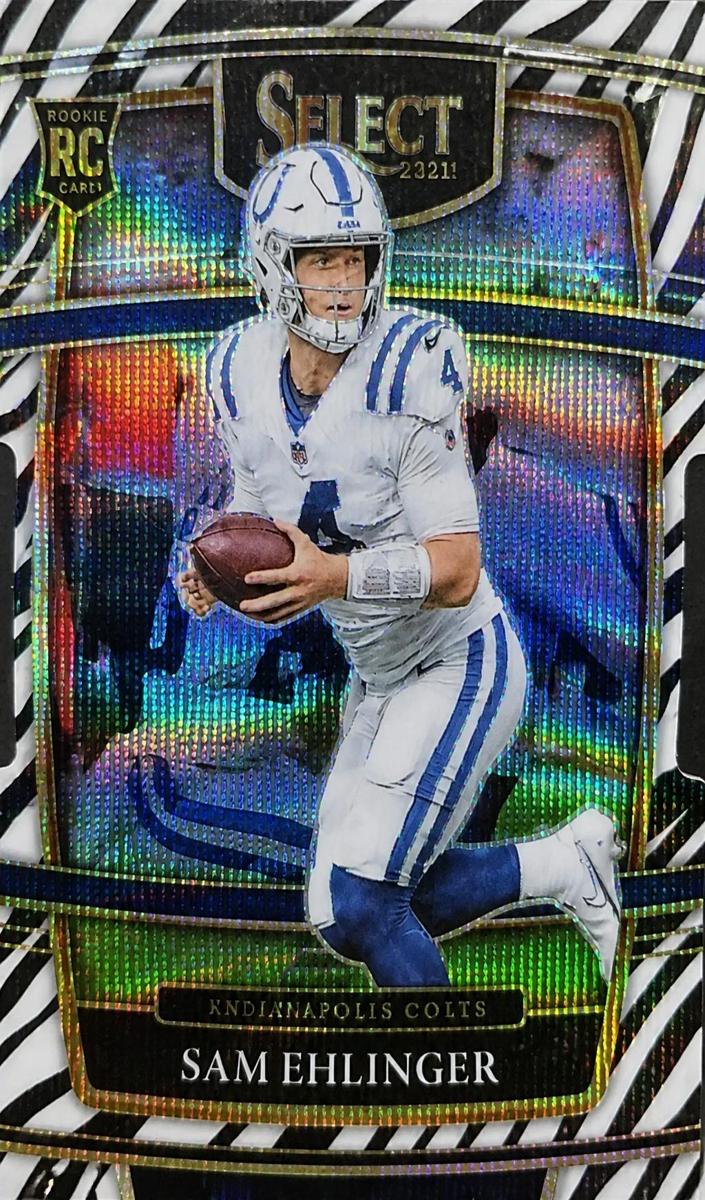 2021 Panini Select Football Die Cut Zebra Sam Ehlinger #98 PSA 8.5