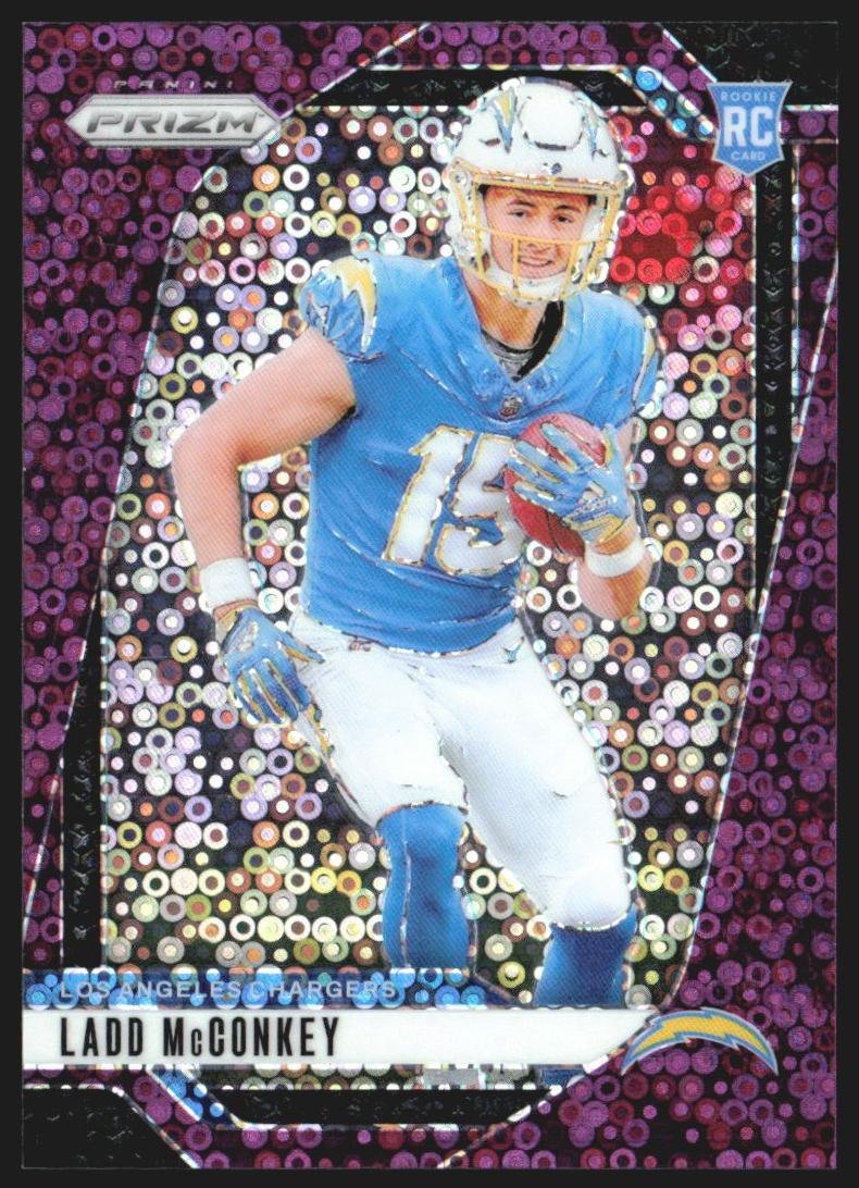 2024 Panini Prizm Football No Huddle Purple Ladd McConkey #365 PSA 10