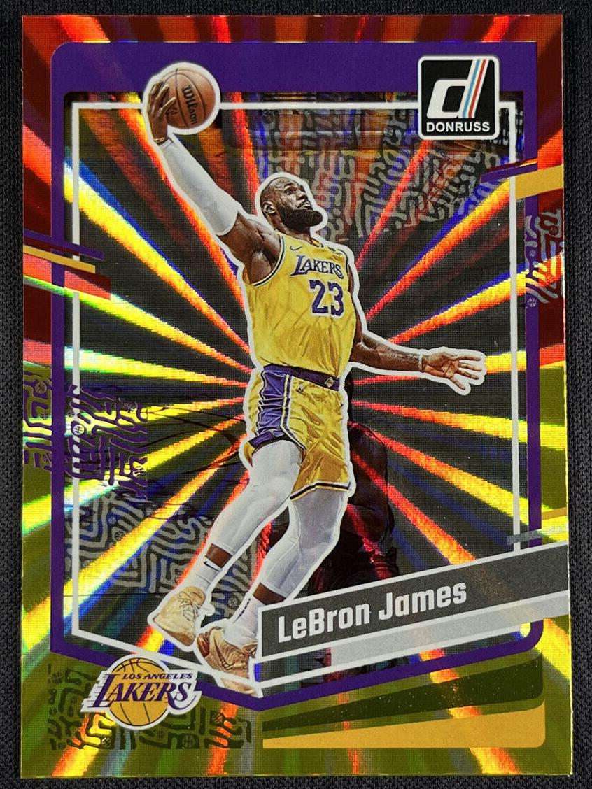 2023 Panini Donruss Basketball Red and Gold Laser LeBron James #2