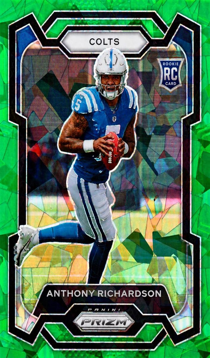 2023 Panini Prizm Football Green Ice Anthony Richardson #343 PSA 10