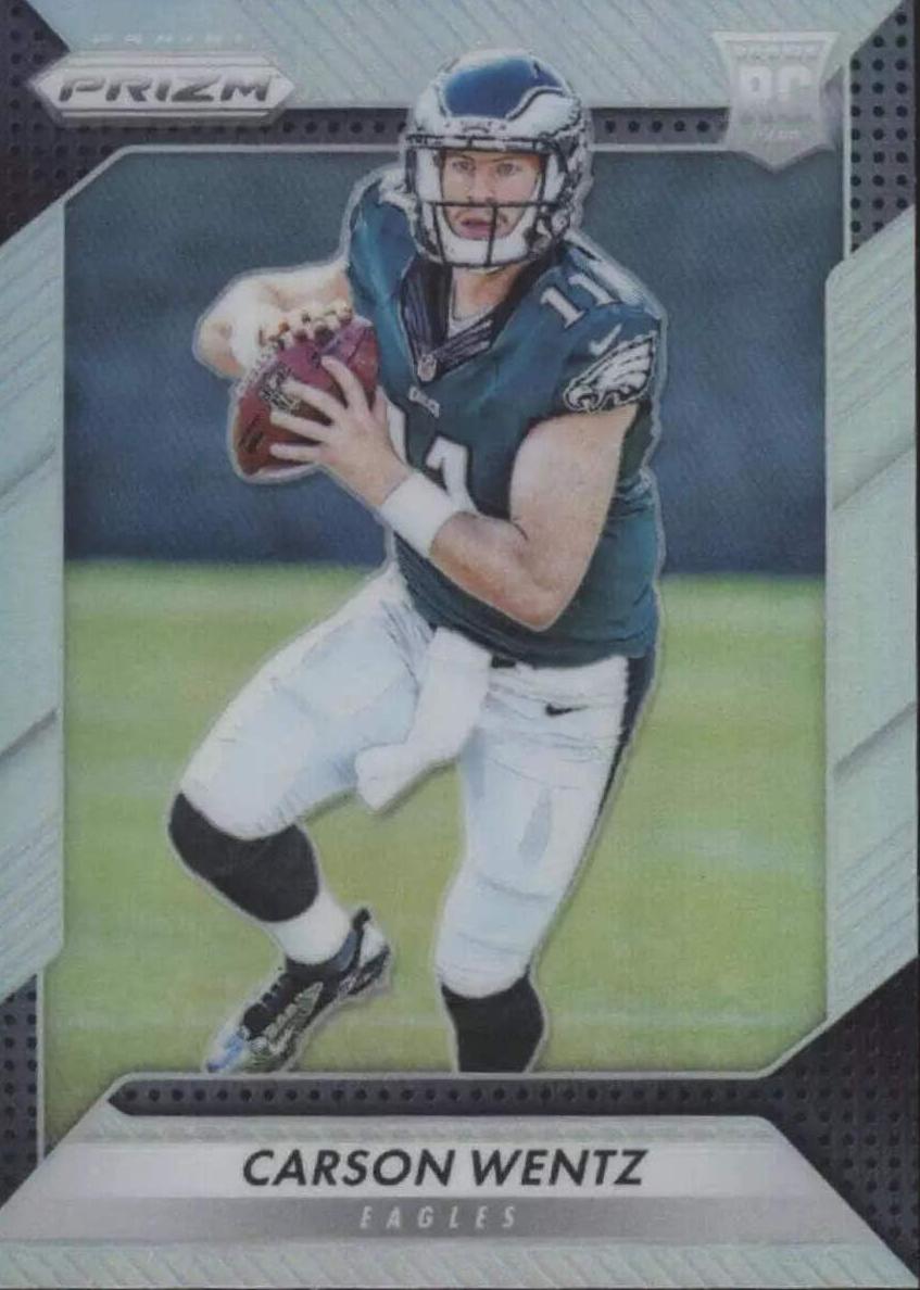 2016 Panini Prizm Football Silver Prizm Carson Wentz #218 PSA 9