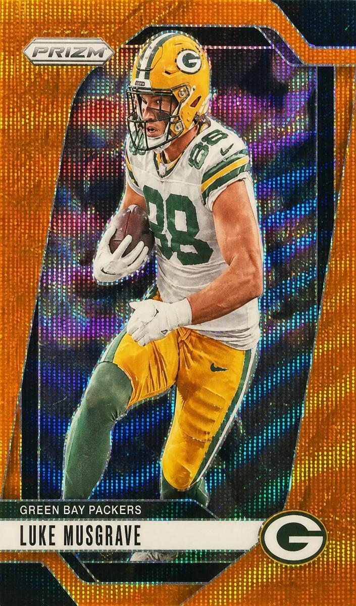 2024 Panini Prizm Football Orange Wave Luke Musgrave #105