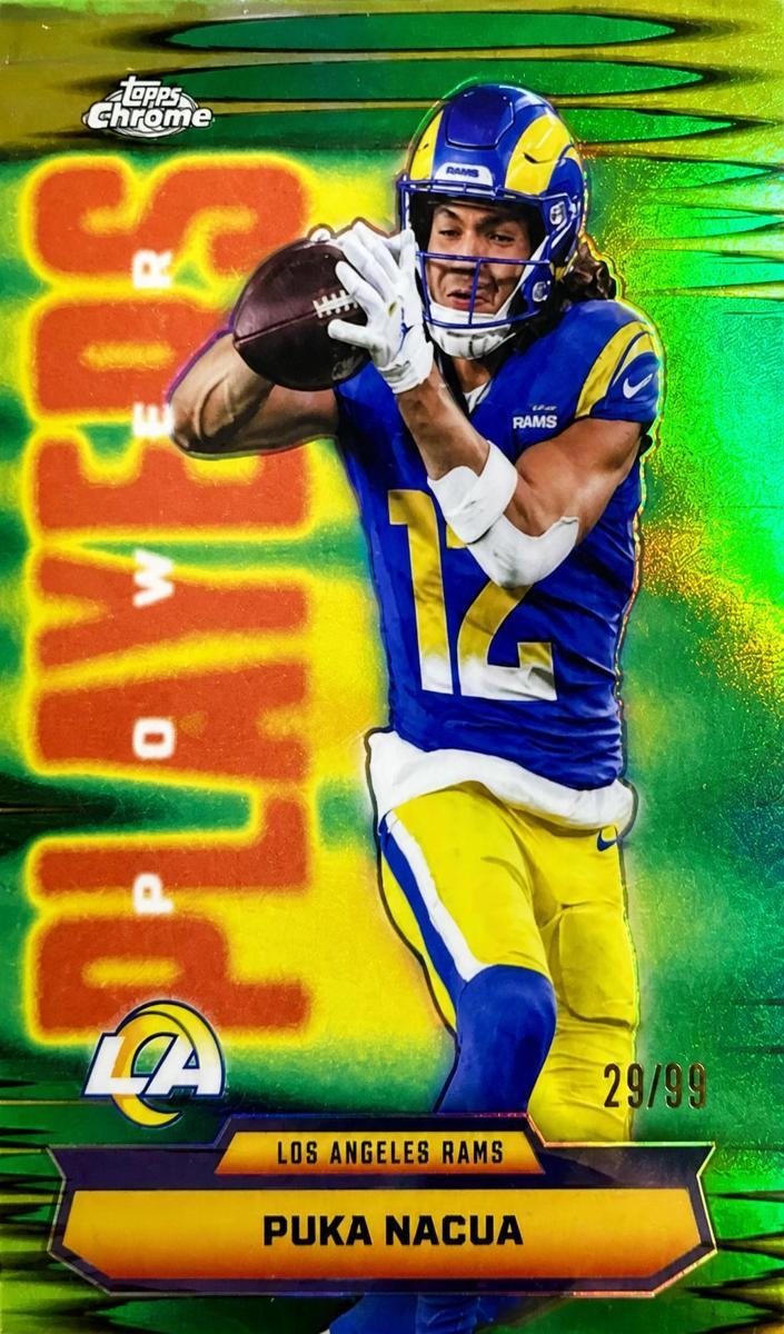 2025 Topps Chrome Football Green Refractor Puka Nacua #PP-24