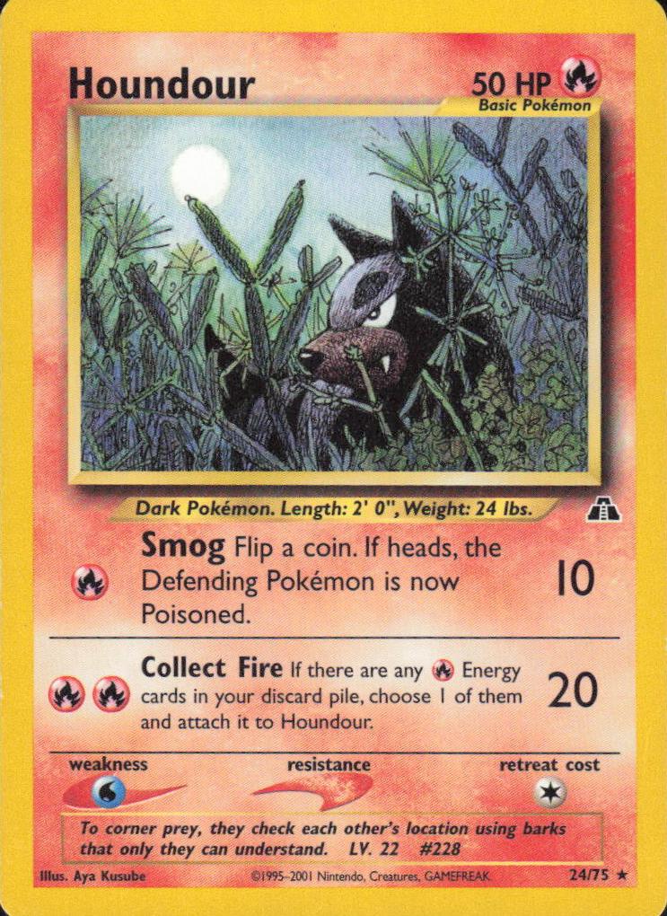 2001 Pokemon Neo Discovery Houndour #24 PSA 9