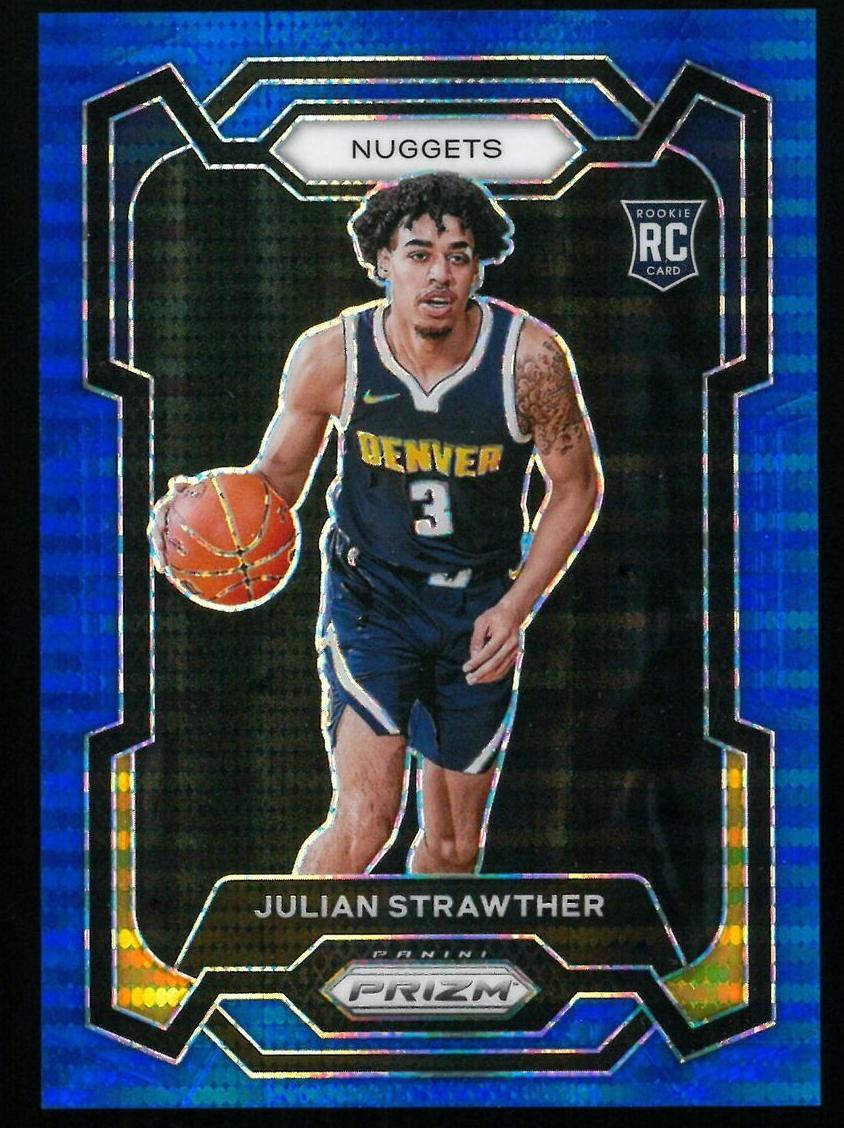 2023 Panini Prizm Basketball Blue Seismic Julian Strawther #133 PSA 10