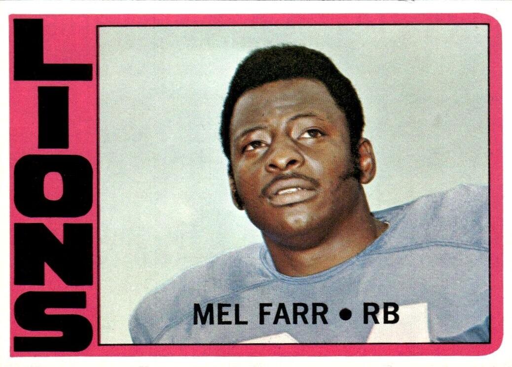 1972 Topps Football Mel Farr #288 PSA 8