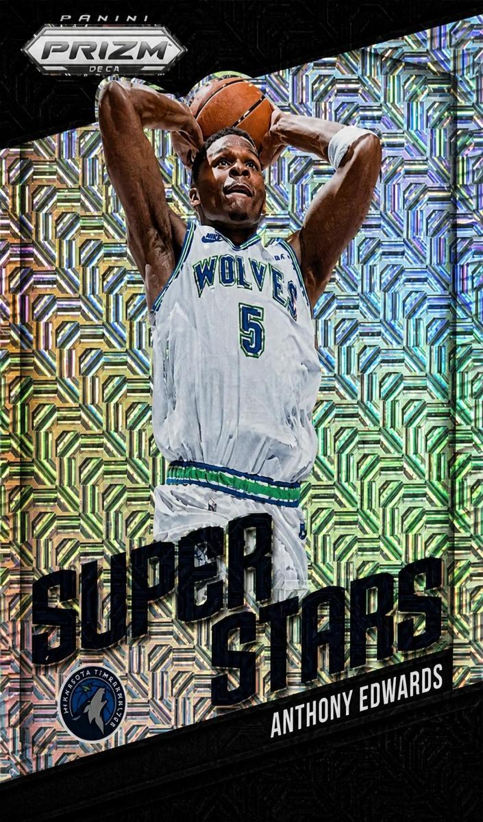 2024 Panini Prizm Deca Basketball Mojo Anthony Edwards #258 PSA 10