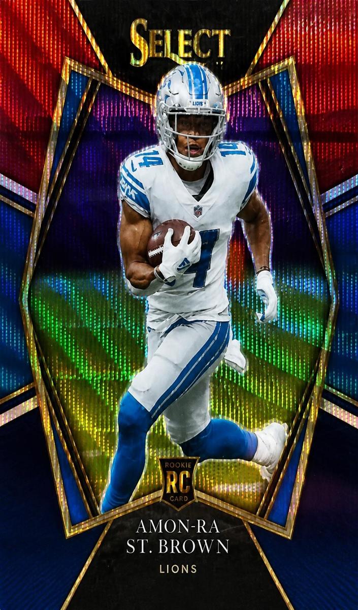 2021 Panini Select Football Tri-Color Amon-Ra St. Brown #173 PSA 10