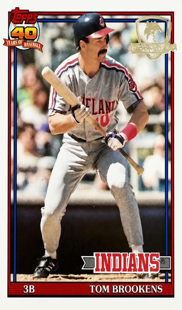 1991 Topps Baseball Tom Brookens #268 PSA 9