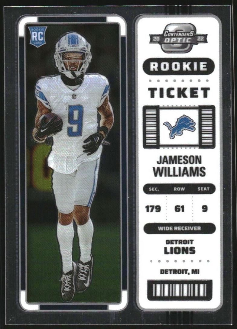 2022 Panini Contenders Optic Football Jameson Williams #80 PSA 8.5