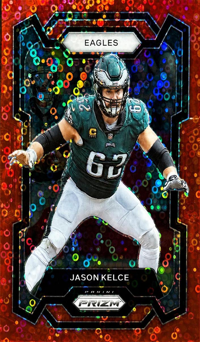 2023 Panini Prizm Football No Huddle Red Jason Kelce #245 PSA 9