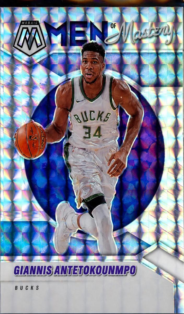 2020 Panini Mosaic Basketball Giannis Antetokounmpo #19 PSA 8