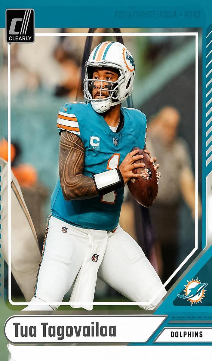 2024 Panini Clearly Donruss Football Tua Tagovailoa #34