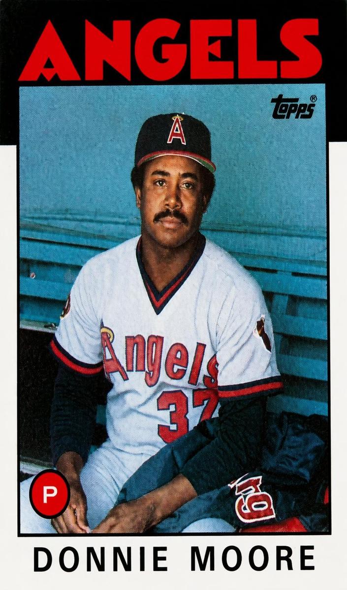 1986 Topps Baseball Donnie Moore #345 PSA 8.5