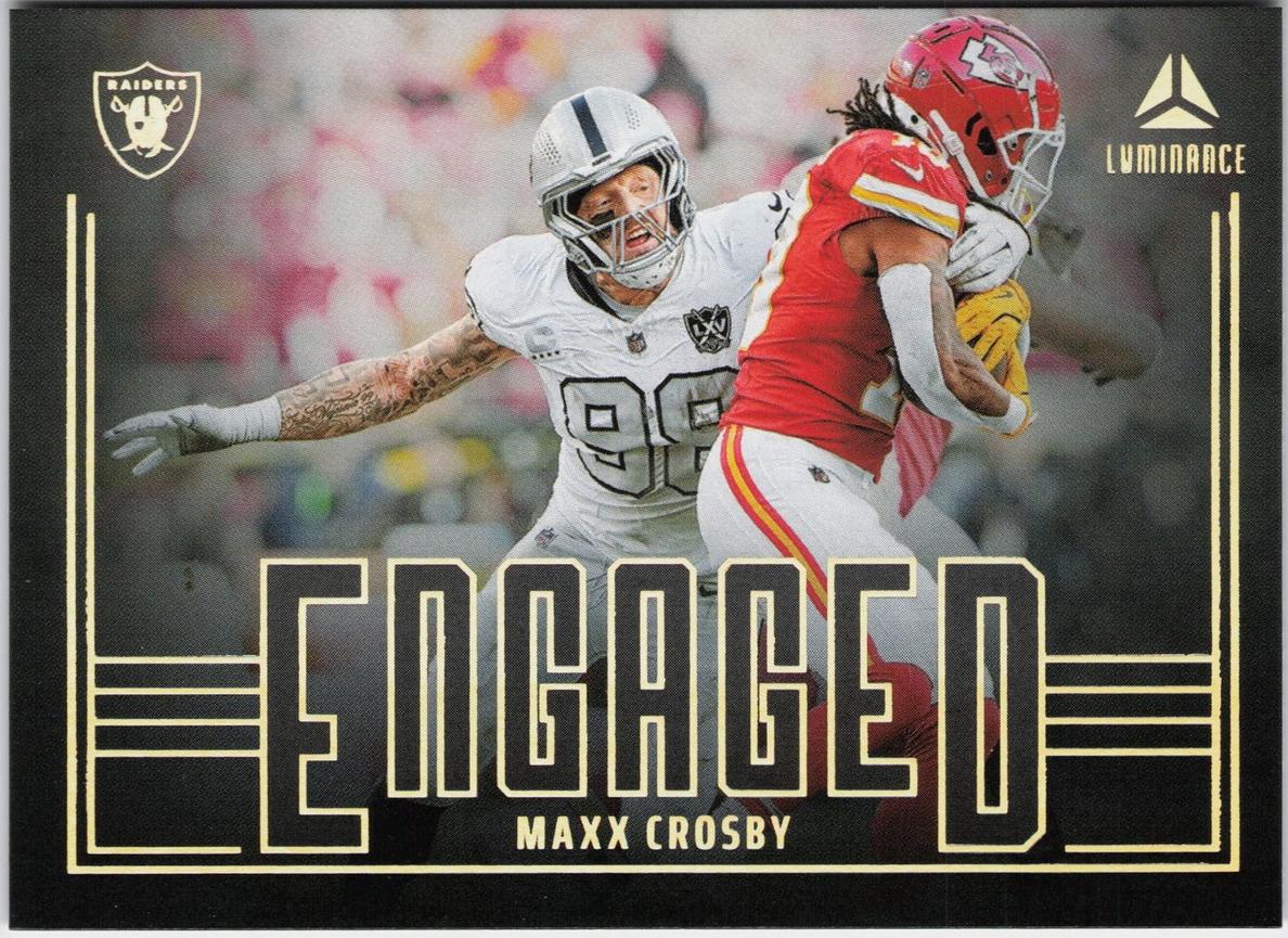 2025 Panini Luminance Football Maxx Crosby #10 PSA 8