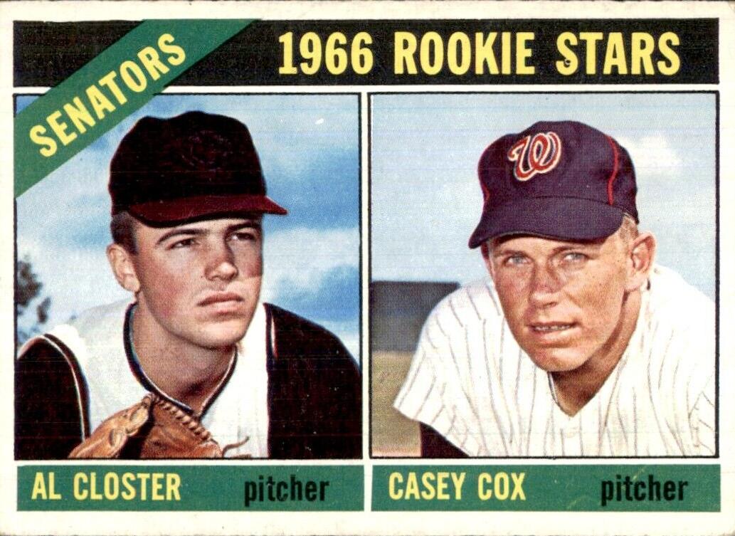 1966 Topps Baseball Senators Rookies #549 PSA 8