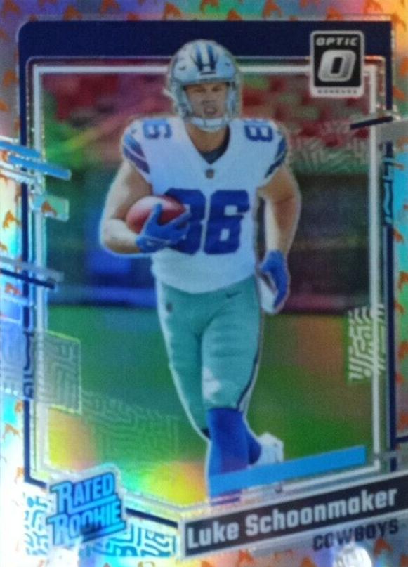 2023 Donruss Optic Football Fire Luke Schoonmaker #227
