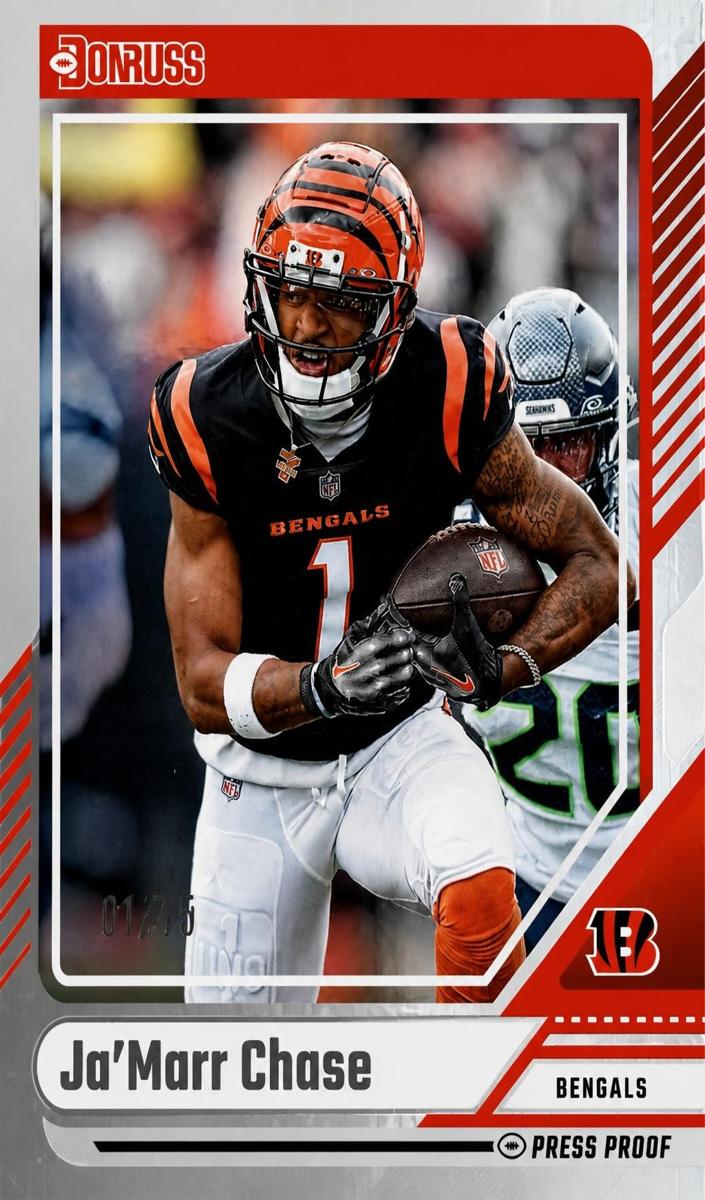 2024 Panini Donruss Football Press Proof Silver Die-Cut Ja'Marr Chase #95