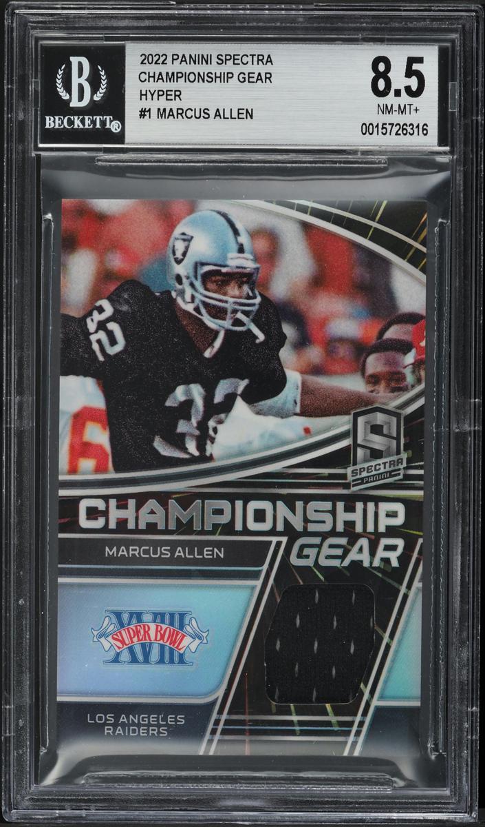 2022 Panini Spectra Football Hyper Marcus Allen #CG-MAL BGS 8.5