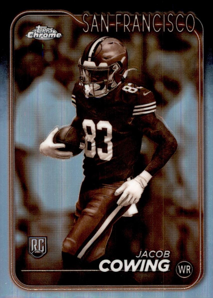 2024 Topps Chrome Football Sepia Refractor Jacob Cowing #285 PSA 10