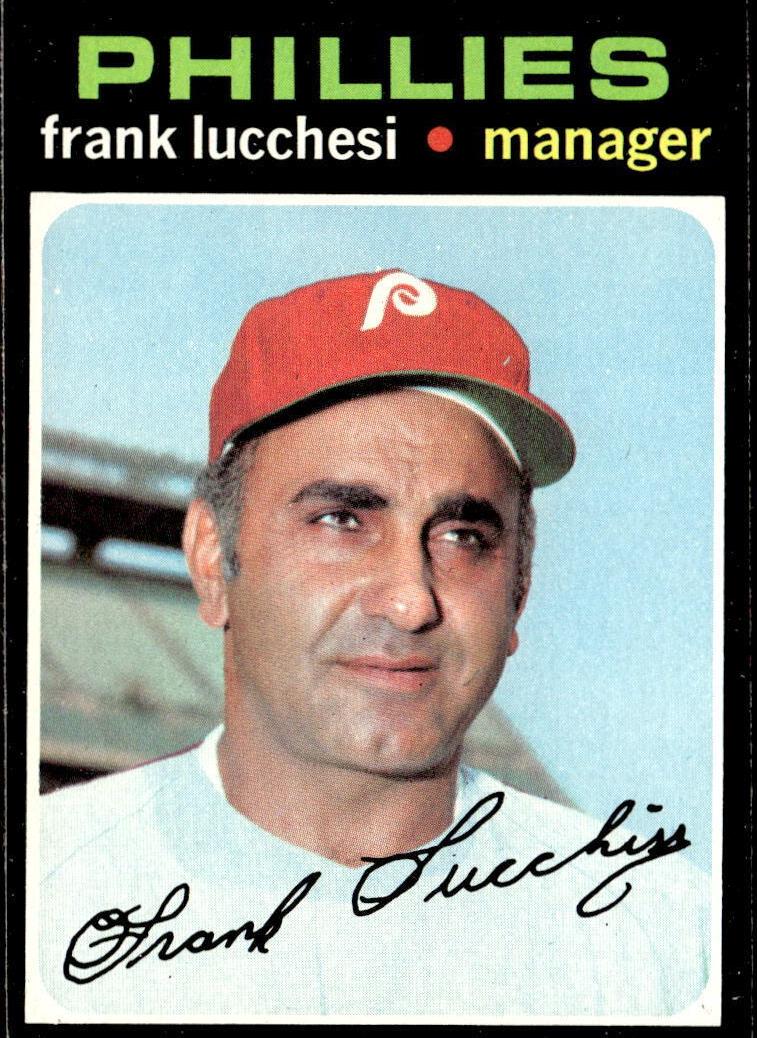1971 Topps Baseball Frank Lucchesi #119 PSA 7