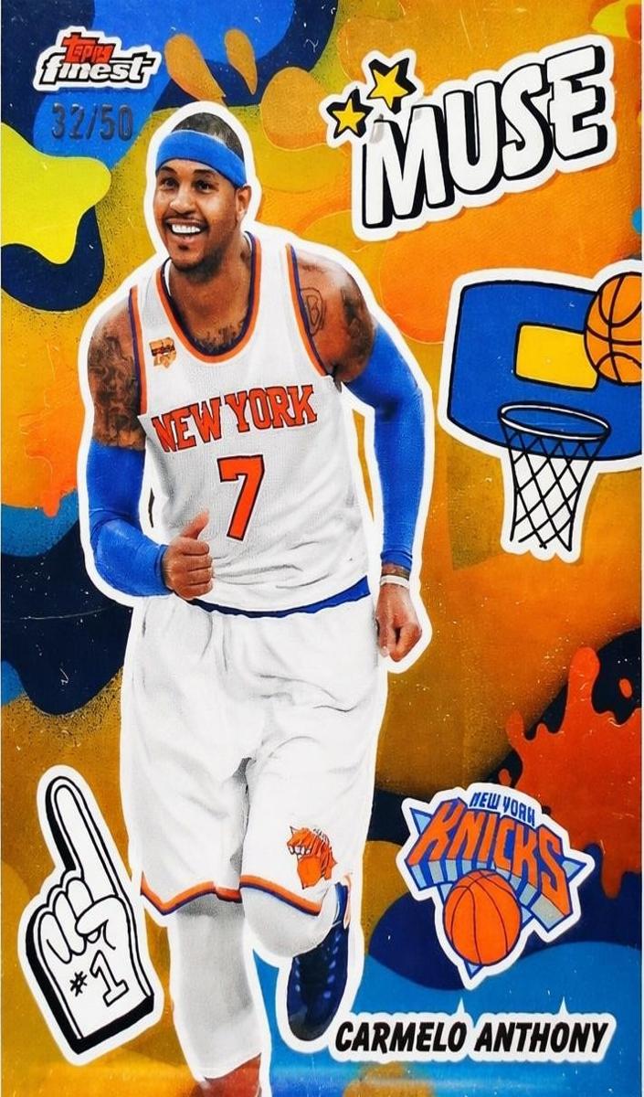 2025 Topps Finest Basketball Gold Refractor Carmelo Anthony #M-7