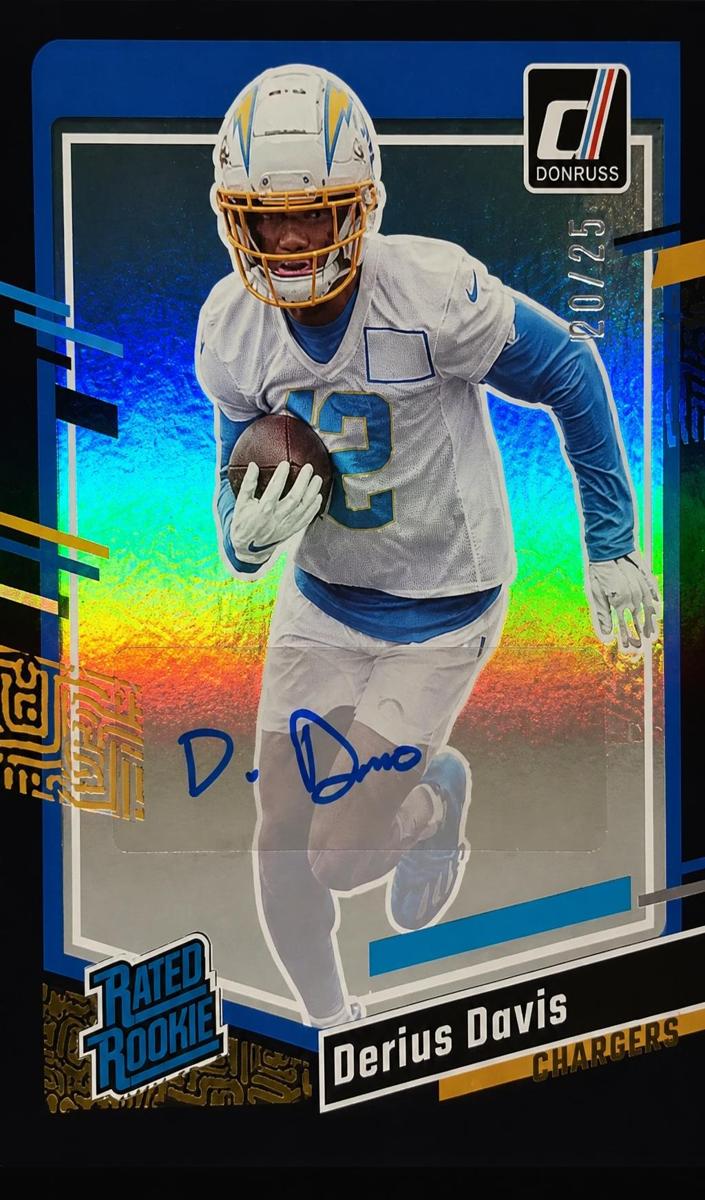 2023 Panini Donruss Football Black Derius Davis #351