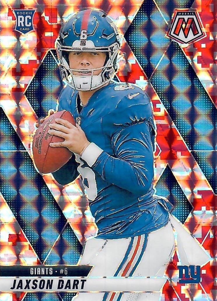 2025 Panini Mosaic Football Camo Red Jaxson Dart #362 PSA 9