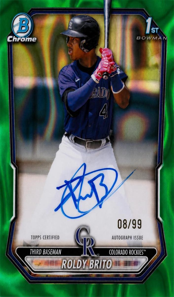 2026 Bowman Baseball Green Lava Refractor Roldy Brito #CPA-RB