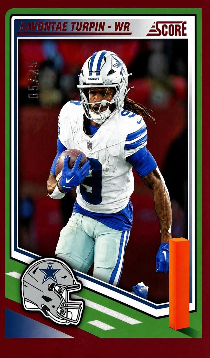 2025 Panini Score Football Dots Red KaVontae Turpin #250