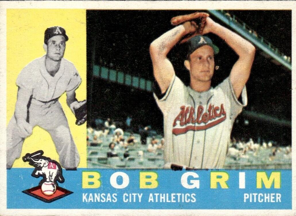 1960 Topps Baseball Bob Grim #78 PSA 5