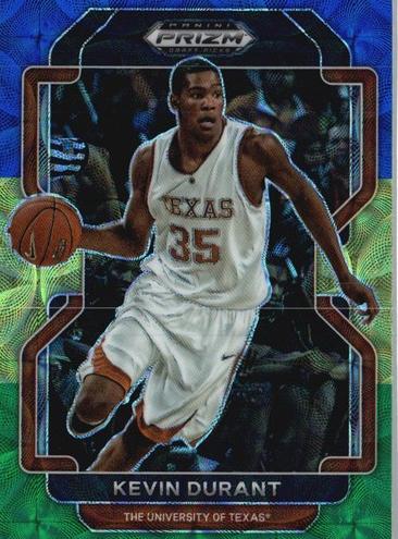 2022 Panini Prizm Draft Picks Basketball Choice Blue Yellow and Green Kevin Durant #32 CGC 9