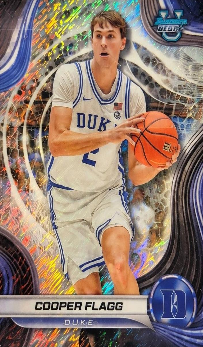 2024 Bowman Best University Basketball Shimmer Refractor Cooper Flagg #16
