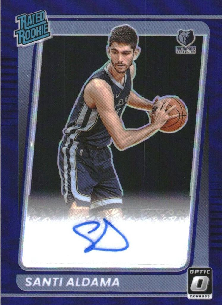 2021 Donruss Optic Basketball Purple Santi Aldama #176 PSA 9