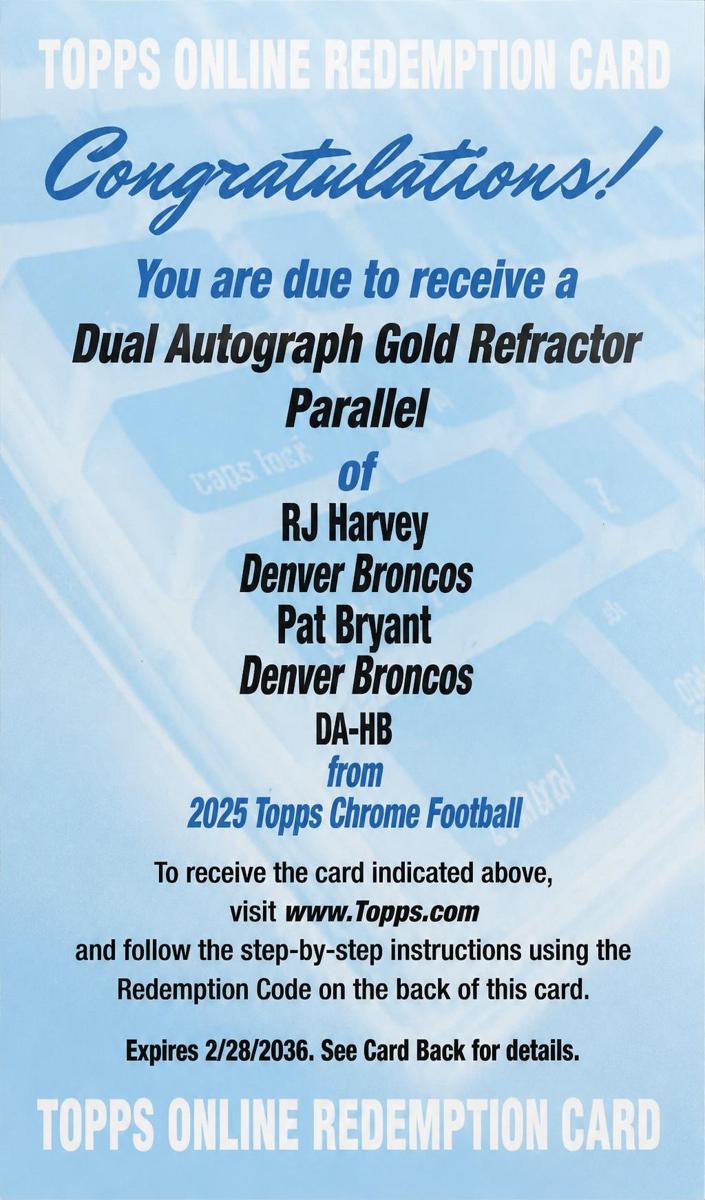 2025 Topps Chrome Football Pat Bryant #DA-HB