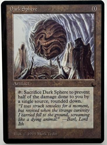 1994 Magic The Gathering The Dark Dark Sphere #NNO CGC 8.5